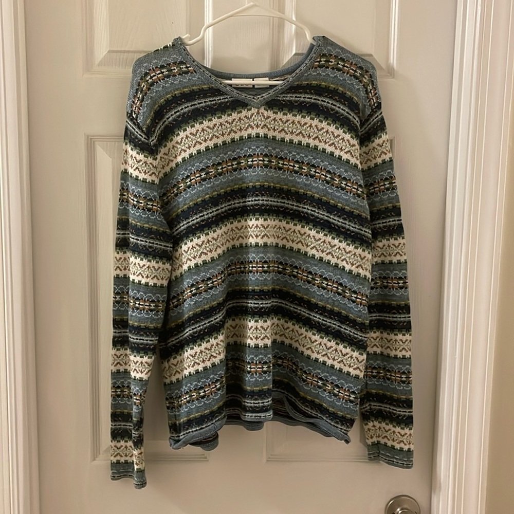 Blue striped sweater
